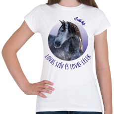 PRINTFASHION Lovas szív - Andalúz - Női póló - Fehér