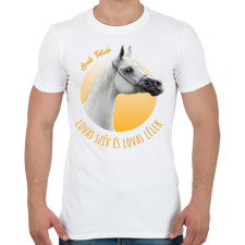 PRINTFASHION Lovas szív - Arab Telivér - Férfi póló - Fehér férfi póló