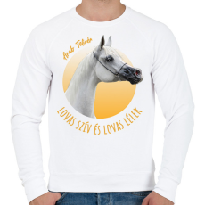 PRINTFASHION Lovas szív - Arab Telivér - Férfi pulóver - Fehér