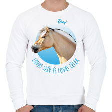 PRINTFASHION Lovas szív - Fjord - Férfi pulóver - Fehér férfi pulóver, kardigán