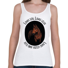 PRINTFASHION Lovas szív Lovas lélek - Női atléta - Fehér