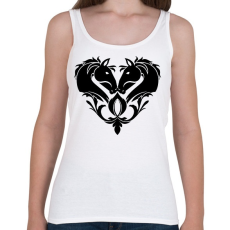 PRINTFASHION Lovas szív - Női atléta - Fehér