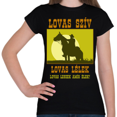 PRINTFASHION LOVAS SZÍV - Női póló - Fekete