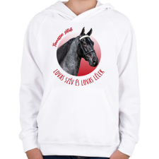 PRINTFASHION Lovas szív - Tennessee sétáló - Gyerek kapucnis pulóver - Fehér gyerek pulóver, kardigán