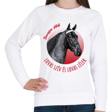 PRINTFASHION Lovas szív - Tennessee sétáló - Női pulóver - Fehér