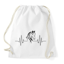 PRINTFASHION Lovas szívdobbanás - Sportzsák, Tornazsák - Fehér tornazsák