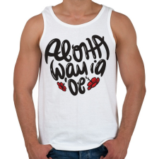 PRINTFASHION Love Aloha Hawaii - Férfi atléta - Fehér atléta, trikó