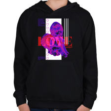 PRINTFASHION Love angel - Gyerek kapucnis pulóver - Fekete gyerek pulóver, kardigán