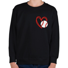 PRINTFASHION Love baseball - Gyerek pulóver - Fekete