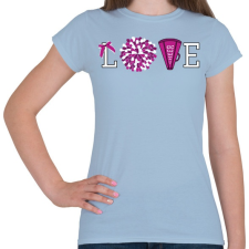 PRINTFASHION Love cheerleader - Női póló - Világoskék női póló