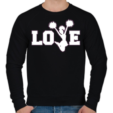 PRINTFASHION Love Cheerleading - Férfi pulóver - Fekete férfi pulóver, kardigán