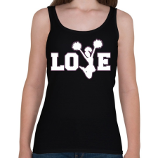 PRINTFASHION Love Cheerleading - Női atléta - Fekete női trikó