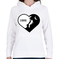 PRINTFASHION Love climbing - Női kapucnis pulóver - Fehér női pulóver, kardigán