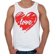 PRINTFASHION Love day - Férfi atléta - Fehér