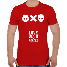PRINTFASHION Love Death and Robots logo - Férfi póló - Piros férfi póló