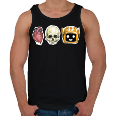 PRINTFASHION Love Death + Robots - Férfi atléta - Fekete
