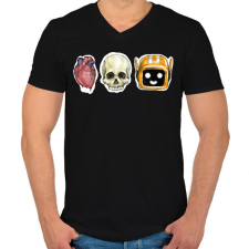 PRINTFASHION Love Death + Robots - Férfi V-nyakú póló - Fekete férfi póló