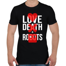 PRINTFASHION Love Death + Robots logo - Férfi póló - Fekete férfi póló