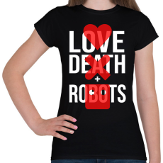 PRINTFASHION Love Death + Robots logo - Női póló - Fekete