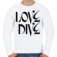 PRINTFASHION Love Dive - Férfi pulóver - Fehér