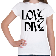 PRINTFASHION Love Dive - Női póló - Fehér