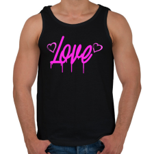 PRINTFASHION love felirat - Férfi atléta - Fekete atléta, trikó
