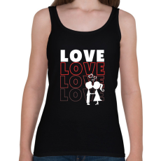 PRINTFASHION Love felirat - Női atléta - Fekete