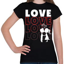 PRINTFASHION Love felirat - Női póló - Fekete női póló