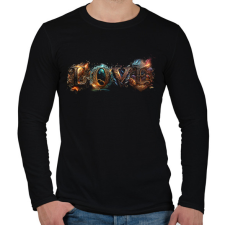 PRINTFASHION LOVE feliratos - szerelmes ajándék párodnak - Férfi hosszú ujjú póló - Fekete férfi póló