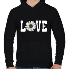 PRINTFASHION Love - Férfi kapucnis pulóver - Fekete