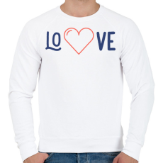 PRINTFASHION LOVE - Férfi pulóver - Fehér