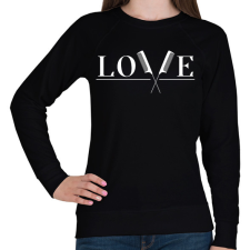PRINTFASHION Love - Fodrász (white) - Női pulóver - Fekete női pulóver, kardigán