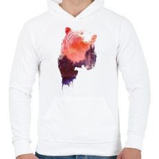 PRINTFASHION Love forever - Férfi kapucnis pulóver - Fehér