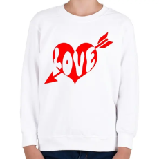 PRINTFASHION LOVE - Gyerek pulóver - Fehér