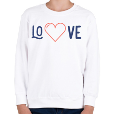 PRINTFASHION LOVE - Gyerek pulóver - Fehér