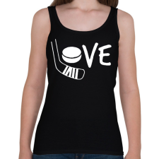PRINTFASHION Love hockey - Női atléta - Fekete női trikó
