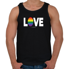PRINTFASHION LOVE - humanista - LMBT / LMBTQI (131) - Férfi atléta - Fekete