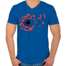 PRINTFASHION Love is in the air - Férfi V-nyakú póló - Királykék férfi póló