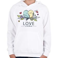 PRINTFASHION Love is in the air - Gyerek kapucnis pulóver - Fehér gyerek pulóver, kardigán