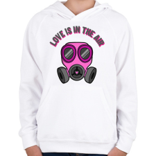 PRINTFASHION love is in the air - Gyerek kapucnis pulóver - Fehér gyerek pulóver, kardigán