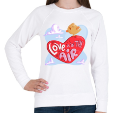 PRINTFASHION Love is in the air - Női pulóver - Fehér