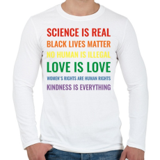 PRINTFASHION Love is LOVE - Férfi hosszú ujjú póló - Fehér