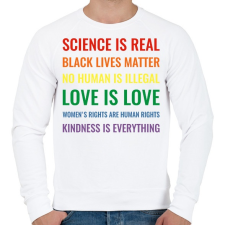 PRINTFASHION Love is LOVE - Férfi pulóver - Fehér férfi pulóver, kardigán