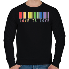 PRINTFASHION Love is love - Férfi pulóver - Fekete férfi pulóver, kardigán