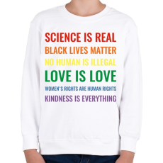 PRINTFASHION Love is LOVE - Gyerek pulóver - Fehér