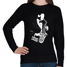 PRINTFASHION Love Jazz - Női pulóver - Fekete