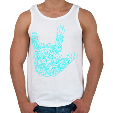 PRINTFASHION Love jel - Férfi atléta - Fehér atléta, trikó