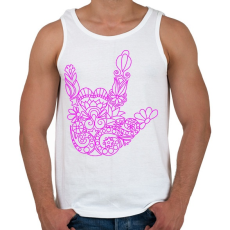 PRINTFASHION Love jel - Férfi atléta - Fehér