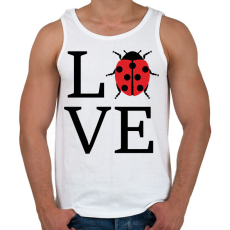 PRINTFASHION Love katicabogár - Férfi atléta - Fehér