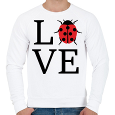 PRINTFASHION Love katicabogár - Férfi pulóver - Fehér